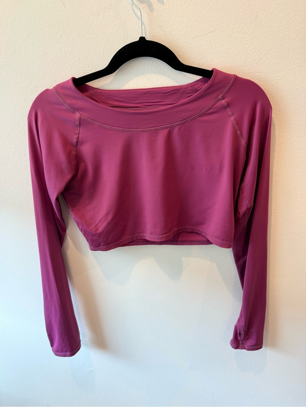 BloqUV UPF 50+ Long Sleeve Crop Top Sun Shirt Mauve S